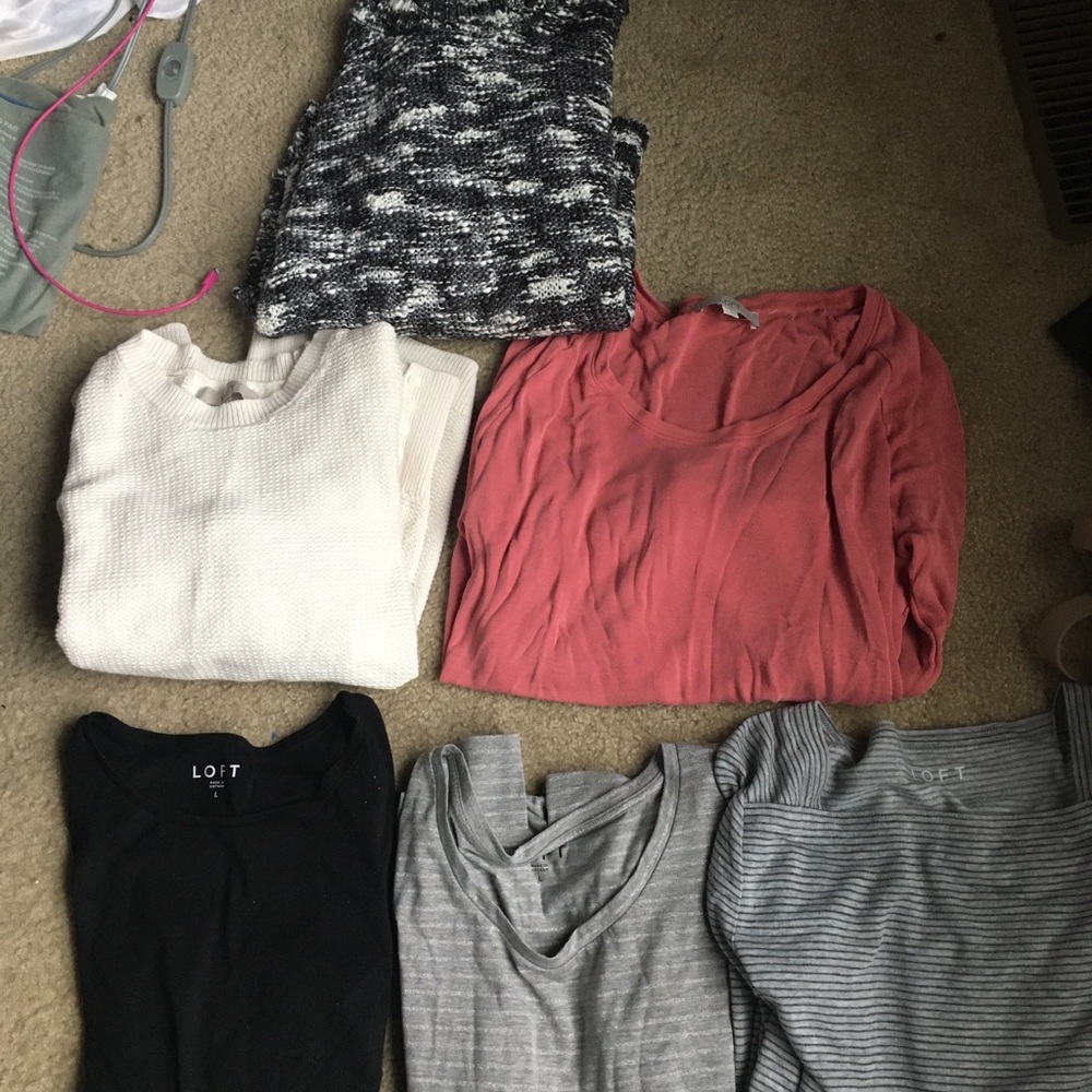 Ladies loft large shirts and sweaters